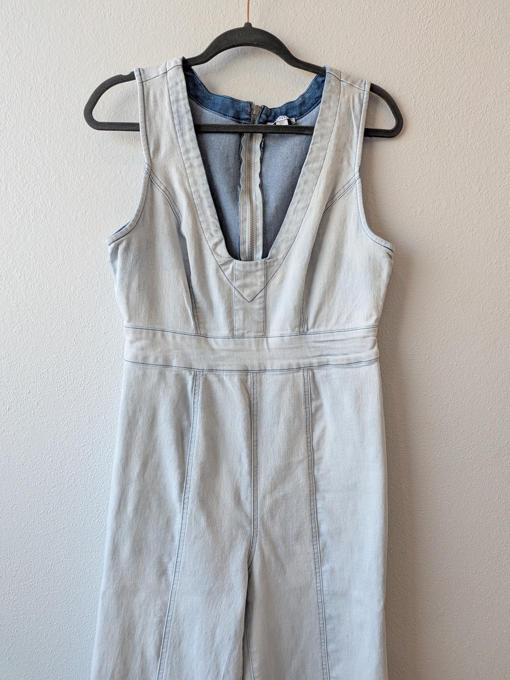 VENUS Light Blue Sleeveless Denim Jumpsuit 10